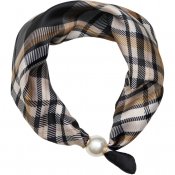 Liten scarf med magnet, Rutig/svart