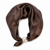 Liten scarf med magnet, brun