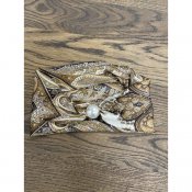 Liten scarf med magnet, Paisley/Camel
