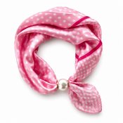 Liten scarf med magnet, Dots Pink