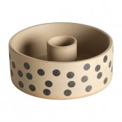 Ljusstake Dotty, beige/svart