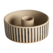 Ljusstake Stripy, beige/svart