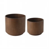 Kruka Gunnel, liten, brunt trä