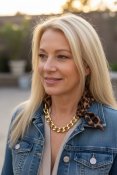 Halsband med scarf, leo/guld