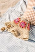 Sommarhatt, blomma/multi
