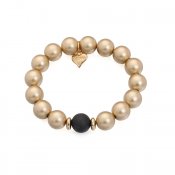 Armband Pärlor, beige/svart
