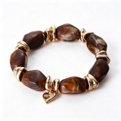 Armband Aurora, brun/guld