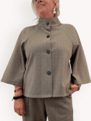 Ponchojacka med knappar Aka, beige