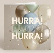 Kort med kuvert, Hurra! hurra! hurra! Ballonger