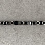 Elastiskt bälte Chain, svart/silver