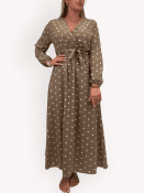 Klänning med omlott Carlia, beige