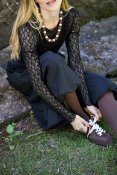 Spetstopp Cecily, svart