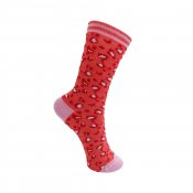 Strumpor Leo metallic, Rouge