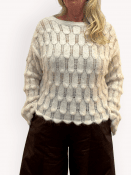 Stickad tröja Fiore, beige