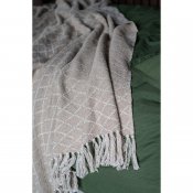 Pläd Thea, Offwhite/lin
