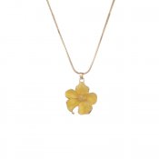Kort halsband Garden Flower, gul/guld