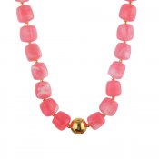 Kort Halsband Trendy, rosa/guld