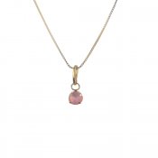 Kort Halsband med strass, rosa