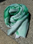 Scarf med grönt mönster