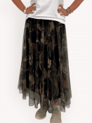 Camo-mönstrad tyllkjol Marina