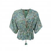 Blus Luna V-hals, Sea Green