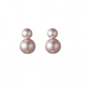 Örhängen Double Pearl, beige
