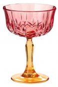 Champagne-/vinglas, rosa/orange