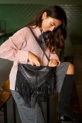 Fransväska Catalina, svart