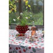 Bordsduk Jordgubbe 140x250 cm, rosa/röd