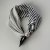 Liten scarf med magnet, vit/svartrandig