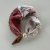 Liten scarf med magnet, rosamönstrad/creme