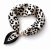 Liten scarf med magnet, Leo svart/offwhite