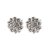 Örhängen Liten blomma, silver/strass