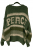 Stickad tröja PEACE, army