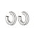 Örhängen Ring with Lines, silver