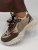 Sneakers Chunky, brun/strass/guld
