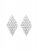 Pointy small crystal earring steel