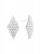 Pointy small crystal earring steel