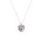 Kort Heart, silver/strass