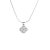Kort halsband Little Flower, strass/silver