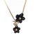 Halsband Blommor, svart/guld