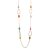 Långt halsband Colours, multi/guld