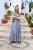 Kjol Luna Maxi Frill, Violet Blue