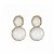 Örhängen Stones, Creme/guld