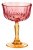 Champagne-/vinglas, rosa/orange