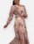 Blus med volang Sabine, rosa