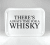 Bricka 27x20 cm, Whisky, vit/svart text