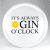 Bricka rund 31 cm, Gin o clock, vit/svart/gul