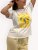 T-shirt med tryck Theresa, gul