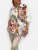 Oversize skjorta med tryck Thuna, vit/multi